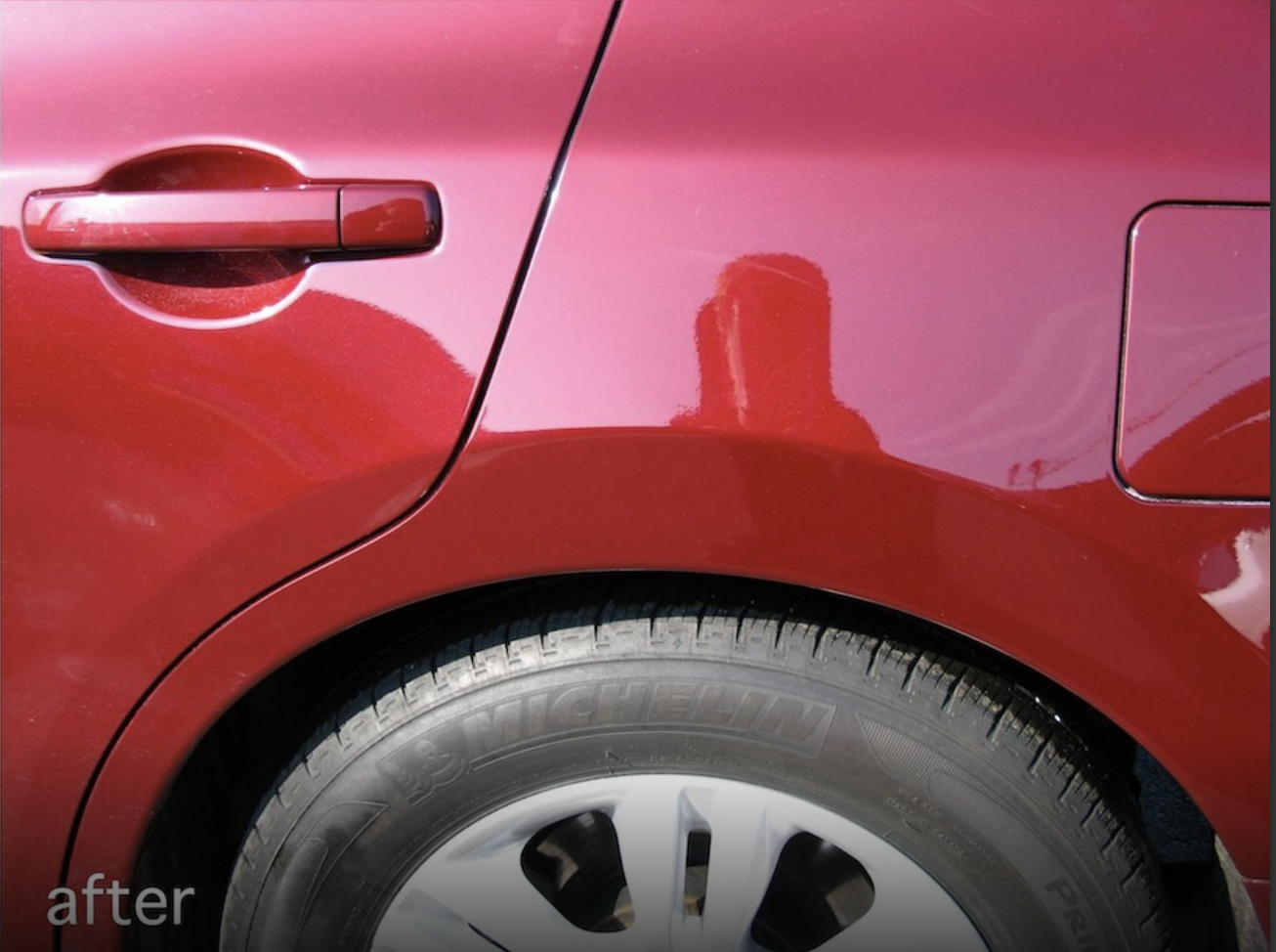 Car panel after repair